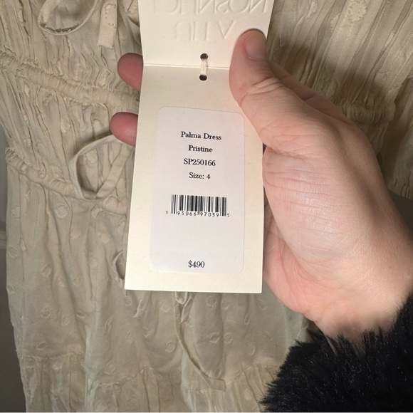 Ulla Johnson Palma Crochet Trimmed Fil Coupe Cotton Midi Dress in Pristine - Picture 14 of 16